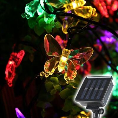 SALCAR Solar Lichterkette Aussen Schmetterling, 10M 50 LED Lichterketten Wasserdichte für Sommer Garten, Bäume, Terrasse, Weihnachten, Hochzeiten, Partys Bunt SALCAR Solar Lichterkette Aussen Schmetterling, 10M 50 LED Lichterketten Wasserdichte für Sommer Garten, Bäume, Terrasse, Weihnachten, Hochzeiten, Partys Bunt