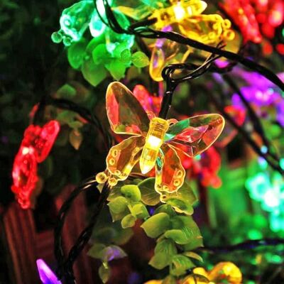 SALCAR Solar Lichterkette Aussen Schmetterling, 5m LED Lichterketten Solar Außen Wasserdichte für Sommer Garten, Bäume, Terrasse, Hochzeiten, Partys Bunt SALCAR Solar Lichterkette Aussen Schmetterling, 5m LED Lichterketten Solar Außen Wasserdichte für Sommer Garten, Bäume, Terrasse, Hochzeiten, Partys Bunt