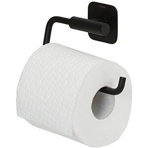 Tiger Colar Toilettenpapierhalter, Edelstahl, Schwarz pulverbeschichtet, mit integrierter Klebefolie zur Montage ohne Bohren, 14,6x10x3,4 cm Tiger Colar Toilettenpapierhalter, Edelstahl, Schwarz pulverbeschichtet, mit integrierter Klebefolie zur Montage ohne Bohren, 14,6x10x3,4 cm