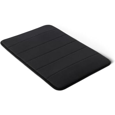 Amazon Basics Flauschiger Memory-Schaumstoff Badematte Rutschfester Badteppich, Extra Weich, Saugfähig, Schnelltrocknend, Waschbarer Badvorleger für Badezimmer, 43x61cm, Schwarz Amazon Basics Flauschiger Memory-Schaumstoff Badematte Rutschfester Badteppich, Extra Weich, Saugfähig, Schnelltrocknend, Waschbarer Badvorleger für Badezimmer, 43x61cm, Schwarz