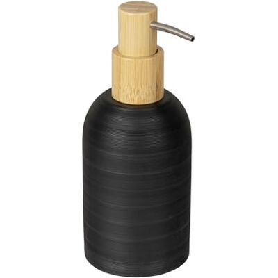 WENKO Seifenspender Mod. Altavalle Badezimmer Zubehör freistehend Polyresin Bambus Design schwarz Natur 0,25 l 7,5 x 18 x 8 cm Badaccessoires WENKO Seifenspender Mod. Altavalle Badezimmer Zubehör freistehend Polyresin Bambus Design schwarz Natur 0,25 l 7,5 x 18 x 8 cm Badaccessoires