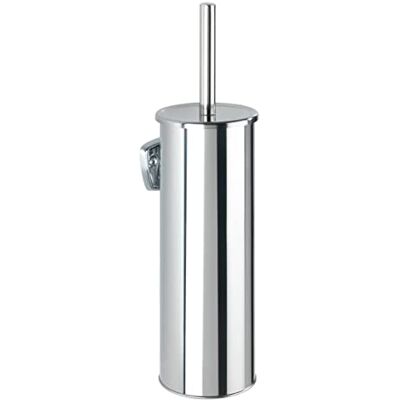 WENKO WC-Garnitur Mod. Basic, geschlossener WC-Bürstenhalter zur Wandmontage, inklusive Toilettenbürste, mit Wandhalter zum Schrauben, aus rostfreiem Edelstahl, 10 x 37 x 10,5 cm, glänzend WENKO WC-Garnitur Mod. Basic, geschlossener WC-Bürstenhalter zur Wandmontage, inklusive Toilettenbürste, mit Wandhalter zum Schrauben, aus rostfreiem Edelstahl, 10 x 37 x 10,5 cm, glänzend
