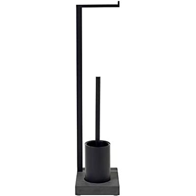 blomus Stand WC-Garnitur MENOTO Freistehender Toilettenbutler aus pulverbeschichtetem Edelstahl 63,5H x 15B x 20T cm blomus Stand WC-Garnitur MENOTO Freistehender Toilettenbutler aus pulverbeschichtetem Edelstahl 63,5H x 15B x 20T cm