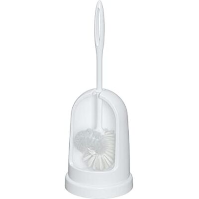 WENKO WC-Garnitur Mod. Standard freistehende Toilettenbürstenhalter mit Randreiniger WC-Bürste Badaccessoire Kunststoff Weiß Ø 14 x 40 cm geeignet für Bad Gäste-WC Badezimmer Zubehör Klorollenhalter WENKO WC-Garnitur Mod. Standard freistehende Toilettenbürstenhalter mit Randreiniger WC-Bürste Badaccessoire Kunststoff Weiß Ø 14 x 40 cm geeignet für Bad Gäste-WC Badezimmer Zubehör Klorollenhalter