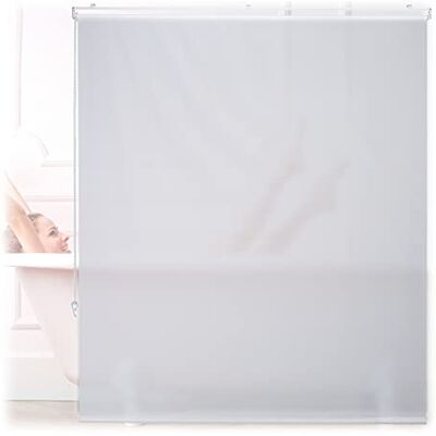 Relaxdays Duschrollo, 140x240 cm, Seilzugrollo für Dusche & Badewanne, Decke & Fenster, Badrollo wasserabweisend, weiß Relaxdays Duschrollo, 140x240 cm, Seilzugrollo für Dusche & Badewanne, Decke & Fenster, Badrollo wasserabweisend, weiß