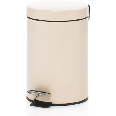 kela Kosmetikeimer beige 3l, Metall Tretmülleimer Badezimmer, Badmülleimer mit Inneneimer und Tragehenkel, MONACO, Mülleimer beige matt kela Kosmetikeimer beige 3l, Metall Tretmülleimer Badezimmer, Badmülleimer mit Inneneimer und Tragehenkel, MONACO, Mülleimer beige matt