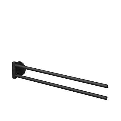 Lenz Handtuchhalter Nero in Schwarz-matt – 2 schwenkbare Arme, 40 cm – Mit Anti-Fingerabdruck Oberfläche – Wandmontage, zum Kleben oder Bohren – 4505351 Lenz Handtuchhalter Nero in Schwarz-matt – 2 schwenkbare Arme, 40 cm – Mit Anti-Fingerabdruck Oberfläche – Wandmontage, zum Kleben oder Bohren – 4505351