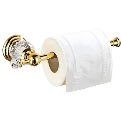 BATHSIR Kristall Toilettenpapierhalter, Gold Toilettenpapierhalter, modernes Badezimmerzubehör, Zinklegierung, Taschentuchaufhänger, Wandmontage BATHSIR Kristall Toilettenpapierhalter, Gold Toilettenpapierhalter, modernes Badezimmerzubehör, Zinklegierung, Taschentuchaufhänger, Wandmontage