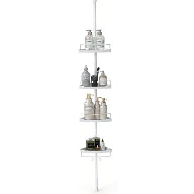 Sekey Duschregal Ohne Bohren Weiß Duschablage Teleskop mit 4 Körben, Höhenverstellbar 79-315 cm, Stabiler Stand & Eck-Design für Badezimmer Sekey Duschregal Ohne Bohren Weiß Duschablage Teleskop mit 4 Körben, Höhenverstellbar 79-315 cm, Stabiler Stand & Eck-Design für Badezimmer