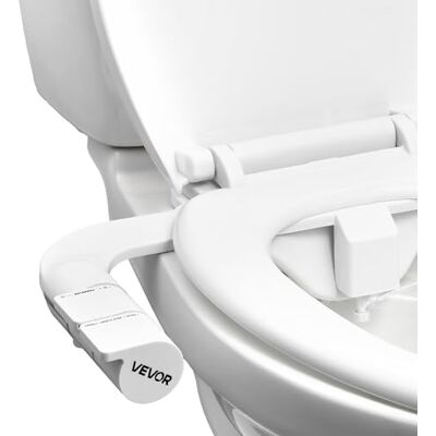 VEVOR Bidet-Toilettenaufsatz selbstreinigender Toilettensitz-Aufsatz mit 2 einziehbaren Düsen & einstellbarem Wasserdruck & Doppelknauf (Griff Stil), leicht zu installierender Kaltwassersprüher VEVOR Bidet-Toilettenaufsatz selbstreinigender Toilettensitz-Aufsatz mit 2 einziehbaren Düsen & einstellbarem Wasserdruck & Doppelknauf (Griff Stil), leicht zu installierender Kaltwassersprüher