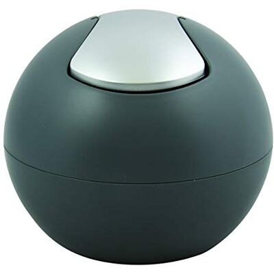 Spirella Kosmetikeimer 1 Liter Abfalleimer Schwingdeckeleimer Tischabfalleimer Bowl Grau matt, Polystyrol, Gris Mat Spirella Kosmetikeimer 1 Liter Abfalleimer Schwingdeckeleimer Tischabfalleimer Bowl Grau matt, Polystyrol, Gris Mat
