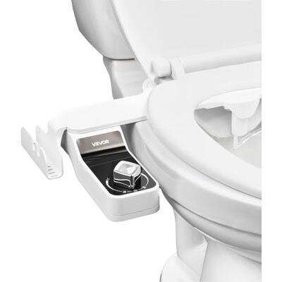 VEVOR Bidet-Toilettenaufsatz 7 mm ultradünner Toilettensitz-Aufsatz mit 2 einziehbaren Düsen & einstellbarem Wasserdruck, nicht elektrischer Kaltwassersprüher für die Wasserwäsche vorne und hinten VEVOR Bidet-Toilettenaufsatz 7 mm ultradünner Toilettensitz-Aufsatz mit 2 einziehbaren Düsen & einstellbarem Wasserdruck, nicht elektrischer Kaltwassersprüher für die Wasserwäsche vorne und hinten