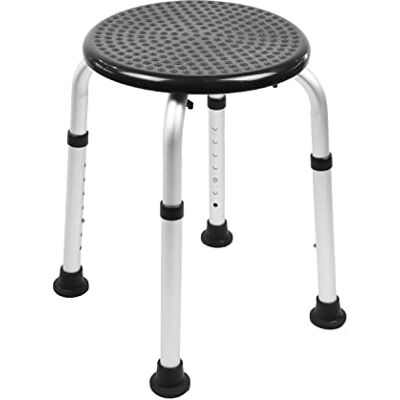 PEPE Mobility Duschhocker Rund Schwarz, höhenverstellbarer Duschstuhl für Senioren, sicherer Badhocker mit Aluminiumbeinen, Kleiner Badezimmerhocker und Rutschfester Duschsitz bis 100 kg PEPE Mobility Duschhocker Rund Schwarz, höhenverstellbarer Duschstuhl für Senioren, sicherer Badhocker mit Aluminiumbeinen, Kleiner Badezimmerhocker und Rutschfester Duschsitz bis 100 kg