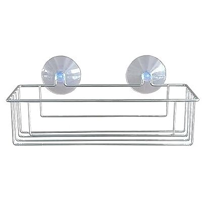 Douceur d'Intérieur , Duschkorb mit Saugnäpfen, kabelgebunden, Basic Chrom, Metall Douceur d'Intérieur , Duschkorb mit Saugnäpfen, kabelgebunden, Basic Chrom, Metall