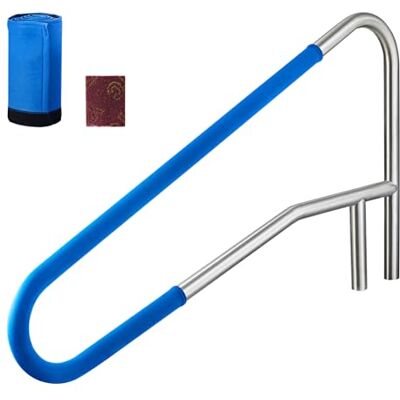 VEVOR Schwimmbad Handlauf, 1371x48x813 mm, 100 kg Tragfähigkeit, Pool Haltegriff aus Edelstahl 304, abnehmbare rutschfeste Hülse, Einbau-/ Bodenmontage, Einstiegshilfe für Poolbereich & Wasserparks VEVOR Schwimmbad Handlauf, 1371x48x813 mm, 100 kg Tragfähigkeit, Pool Haltegriff aus Edelstahl 304, abnehmbare rutschfeste Hülse, Einbau-/ Bodenmontage, Einstiegshilfe für Poolbereich & Wasserparks