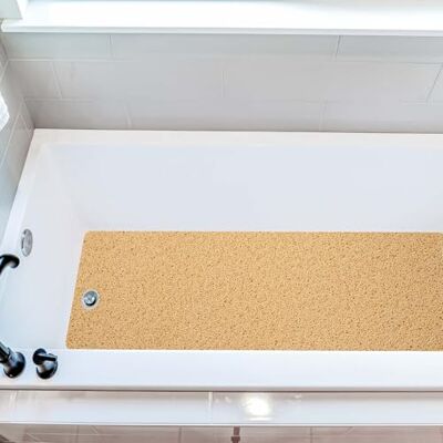 COSYLAND Duschmatte rutschfest 40 × 100 cm Duscheinlage rutschfest mit Ablauf Weiche PVC-Luffa Antirutschmatte Badewanne Schnell Trocknende Badematten (Natur) COSYLAND Duschmatte rutschfest 40 × 100 cm Duscheinlage rutschfest mit Ablauf Weiche PVC-Luffa Antirutschmatte Badewanne Schnell Trocknende Badematten (Natur)