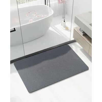 Ribelli Kieselgur Badematte rutschfest 60 x 39 cm, Duschvorleger Badvorleger Schnelltrocknend, 100% Natürlich Stein Bodenmatte, Bad Matte Super Saugfähig Badezimmermatte Ribelli Kieselgur Badematte rutschfest 60 x 39 cm, Duschvorleger Badvorleger Schnelltrocknend, 100% Natürlich Stein Bodenmatte, Bad Matte Super Saugfähig Badezimmermatte