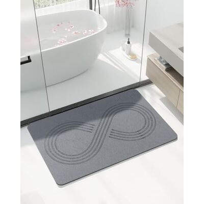 Ribelli Kieselgur Badematte rutschfest 60 x 39 cm, Duschvorleger Badvorleger Schnelltrocknend, 100% Natürlich Stein Bodenmatte, Bad Matte Super Saugfähig Badezimmermatte Ribelli Kieselgur Badematte rutschfest 60 x 39 cm, Duschvorleger Badvorleger Schnelltrocknend, 100% Natürlich Stein Bodenmatte, Bad Matte Super Saugfähig Badezimmermatte
