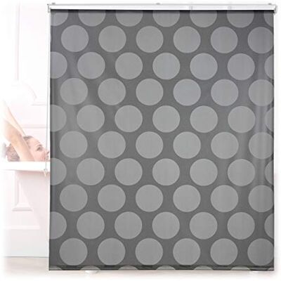 Relaxdays Duschrollo, 140x240 cm, Seilzugrollo für Dusche & Badewanne, Badrollo wasserabweisend, Decke & Fenster, grau Relaxdays Duschrollo, 140x240 cm, Seilzugrollo für Dusche & Badewanne, Badrollo wasserabweisend, Decke & Fenster, grau
