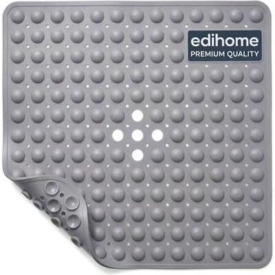 edihome , Badewannenmatte rutschfest 53x53 cm, Duschmatte, Antirutschmatte Duscheinlage, Blasen mit Saugnäpfen, BPA-frei, Antibakteriell, Schimmelresistent, Familiensicherheit (Lichtgrau, 53x53 cm) edihome , Badewannenmatte rutschfest 53x53 cm, Duschmatte, Antirutschmatte Duscheinlage, Blasen mit Saugnäpfen, BPA-frei, Antibakteriell, Schimmelresistent, Familiensicherheit (Lichtgrau, 53x53 cm)