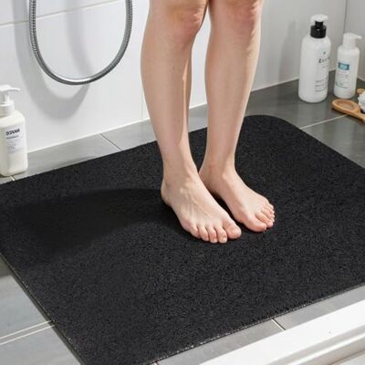 COSYLAND Duschmatte rutschfest, 40x60cm Badewannenmatte rutschfest mit Ablauf, Weiche PVC-Luffa Rutschmatte Dusche, Schnell Anti Rutsch Badematte, Schwarz COSYLAND Duschmatte rutschfest, 40x60cm Badewannenmatte rutschfest mit Ablauf, Weiche PVC-Luffa Rutschmatte Dusche, Schnell Anti Rutsch Badematte, Schwarz