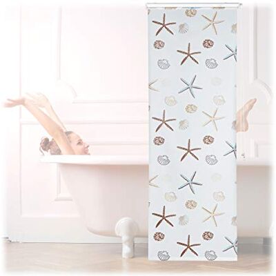 Relaxdays Duschrollo Ocean, wasserabweisend, Muschel Badrollo Wanne u. Dusche, Deckenmontage, 80x240cm, semitransparent Relaxdays Duschrollo Ocean, wasserabweisend, Muschel Badrollo Wanne u. Dusche, Deckenmontage, 80x240cm, semitransparent