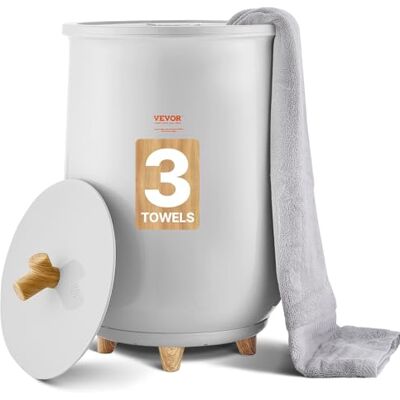 VEVOR Handtuchwärmer Eimer Wärmegerät 20 L mit LED-Licht & automatische Abschaltung & Temperatureinstellung, Towel Warmer für Spa Badezimmer Waschküche Grau, zum Erwärmen von Handtüchern VEVOR Handtuchwärmer Eimer Wärmegerät 20 L mit LED-Licht & automatische Abschaltung & Temperatureinstellung, Towel Warmer für Spa Badezimmer Waschküche Grau, zum Erwärmen von Handtüchern