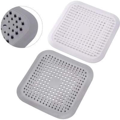 Alyvisun 2Pcs Silikon Abflusssieb mit Saugnapf, Haarfänger Dusche Abfluss Abdeckung, Duschablauf Haarsieb für Waschbecken, Badezimmer, Badewanne, Küche (Grau/Weiß) Alyvisun 2Pcs Silikon Abflusssieb mit Saugnapf, Haarfänger Dusche Abfluss Abdeckung, Duschablauf Haarsieb für Waschbecken, Badezimmer, Badewanne, Küche (Grau/Weiß)