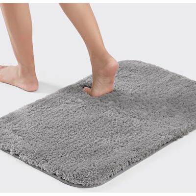 Good Nite Badezimmerteppich rutschfest Badvorleger Badematte Teppich Badezimmer Badteppich Grau 40x60cm Bathroom Mat Maschinenwaschbar Saugfähig Good Nite Badezimmerteppich rutschfest Badvorleger Badematte Teppich Badezimmer Badteppich Grau 40x60cm Bathroom Mat Maschinenwaschbar Saugfähig