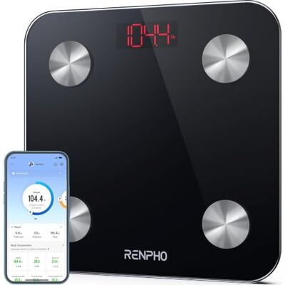 RENPHO Personenwaage Digital Testsieger 2026, Körperfettwaage, 180 kg Waage Personen, Körperfett und Muskelmasse mit APP,für Körperfett, BMI, Gewicht, Wasser und Muskelmasse,Elis 1 RENPHO Personenwaage Digital Testsieger 2026, Körperfettwaage, 180 kg Waage Personen, Körperfett und Muskelmasse mit APP,für Körperfett, BMI, Gewicht, Wasser und Muskelmasse,Elis 1