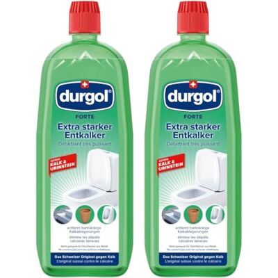 Durgol Forte extra starker Entkalker für Urinstein & Kalk (2x1000ml) Urinsteinentferner & Kalkentferner für WC, Dusche, Spülkasten Spezial Profi Kalkreiniger flüssig Kalkstein Reiniger Toilette Durgol Forte extra starker Entkalker für Urinstein & Kalk (2x1000ml) Urinsteinentferner & Kalkentferner für WC, Dusche, Spülkasten Spezial Profi Kalkreiniger flüssig Kalkstein Reiniger Toilette