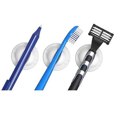 Schneider Klick-Fix Universalhalter (Selbstklebende Halterung für Zahnbürsten, Kabel, Stifte uvm. bis max. 150g) 5er Set, Weiß Schneider Klick-Fix Universalhalter (Selbstklebende Halterung für Zahnbürsten, Kabel, Stifte uvm. bis max. 150g) 5er Set, Weiß