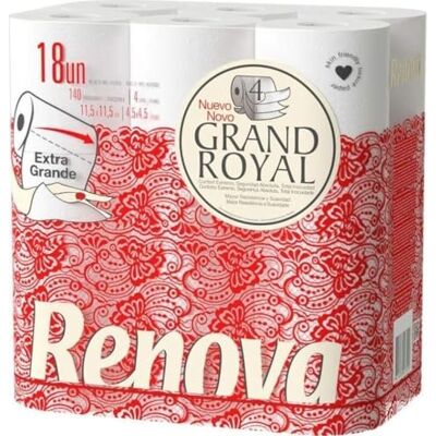 Grand Royal RENOVA 4-lagiges Toilettenpapier - Toilettenpapier Grand Royal RENOVA 4-lagiges Toilettenpapier - Toilettenpapier