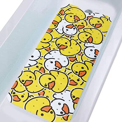 Tubozadi Badewannenmatte für Kinder, Baby, rutschfeste Duschmatte, 101,6 x 40,6 cm, extra lang, rutschfest, Badematten für Badewannenmatte mit Saugnäpfen und Abflusslöchern, gelbe Ente Tubozadi Badewannenmatte für Kinder, Baby, rutschfeste Duschmatte, 101,6 x 40,6 cm, extra lang, rutschfest, Badematten für Badewannenmatte mit Saugnäpfen und Abflusslöchern, gelbe Ente