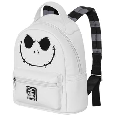 Disney Nightmare Before Christmas Bone-Kleiner Heady Rucksack, Weiß, 22 x 25 cm, Kapazität 5 L Disney Nightmare Before Christmas Bone-Kleiner Heady Rucksack, Weiß, 22 x 25 cm, Kapazität 5 L