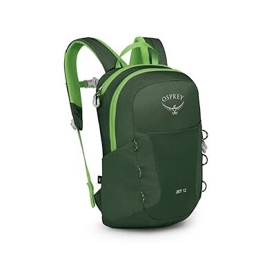 Osprey Jet Kinder Rucksack, 12L, Green Canopy/Limeline Green, O/S Osprey Jet Kinder Rucksack, 12L, Green Canopy/Limeline Green, O/S