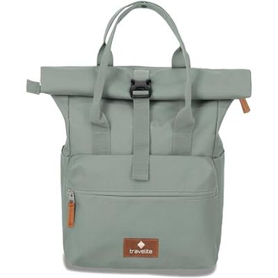 Travelite Handgepäck Rucksack, Laptop Rucksack 14 Zoll, Basics Short Handle Rollup, Reiserucksack Rolltop Funktion, Mint, 37-46 cm, 14 Liter Travelite Handgepäck Rucksack, Laptop Rucksack 14 Zoll, Basics Short Handle Rollup, Reiserucksack Rolltop Funktion, Mint, 37-46 cm, 14 Liter