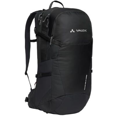 VAUDE Wizard 28+4 Wanderrucksack lang 32 L, Rücken 48 bis 62 cm, Black Tagesrucksack für groß gewachsene Personen, Organizer, gepolsterter Hüftgurt mit Tasche, Regenhülle, 1.350 g VAUDE Wizard 28+4 Wanderrucksack lang 32 L, Rücken 48 bis 62 cm, Black Tagesrucksack für groß gewachsene Personen, Organizer, gepolsterter Hüftgurt mit Tasche, Regenhülle, 1.350 g