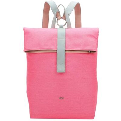 Fritzi aus Preussen Fritzi Izzy03 Canvas Neon Pink Rucksack Baumwollmix Damen City vegan verstellbare Träger 40 x 30,5 x 18 cm, Pink Fritzi aus Preussen Fritzi Izzy03 Canvas Neon Pink Rucksack Baumwollmix Damen City vegan verstellbare Träger 40 x 30,5 x 18 cm, Pink