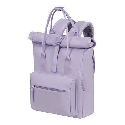 American Tourister Urban Groove UG16 Mono Damen Rucksack, Wasserabweisend, Freizeitrucksack für Alltag mit verstecktem Rückenfach, 17 L, Lavendel American Tourister Urban Groove UG16 Mono Damen Rucksack, Wasserabweisend, Freizeitrucksack für Alltag mit verstecktem Rückenfach, 17 L, Lavendel