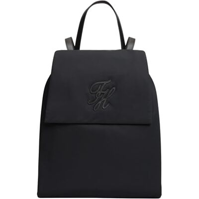 Tommy Hilfiger Damen Rucksack Elevated Nylon Backpack mit aufgedrucktem Logo, Schwarz (Black), Einheitsgröße Tommy Hilfiger Damen Rucksack Elevated Nylon Backpack mit aufgedrucktem Logo, Schwarz (Black), Einheitsgröße