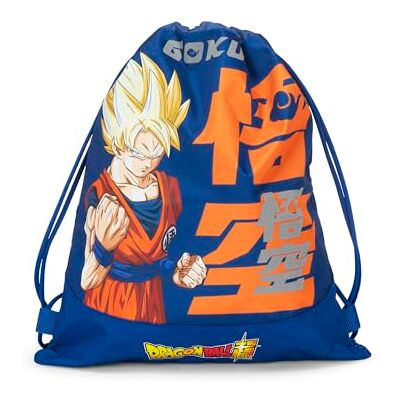 Franco Cosimo Panini Dragon Ball-Rucksack mit Kordelzug, blau, M, Casual Franco Cosimo Panini Dragon Ball-Rucksack mit Kordelzug, blau, M, Casual