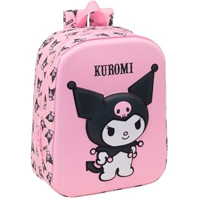 safta Kuromi 3D-Kindergartenrucksack, anpassbar an den Wagen, einfache Reinigung, ideal für Kinder verschiedener Altersgruppen, bequem und vielseitig, Qualität und Widerstandsfähigkeit, 22 x 10 x 27 safta Kuromi 3D-Kindergartenrucksack, anpassbar an den Wagen, einfache Reinigung, ideal für Kinder verschiedener Altersgruppen, bequem und vielseitig, Qualität und Widerstandsfähigkeit, 22 x 10 x 27