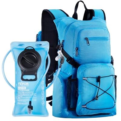 VEVOR Trinkrucksack 25 L isolierter Rucksäcke mit 2 L TPU-Wasserblase Laufrucksack Wanderrucksäcke für Radfahren Laufen Ausflug Klettern Blau, Hydro-Wasser-Tagesrucksack für Männer und Frauen VEVOR Trinkrucksack 25 L isolierter Rucksäcke mit 2 L TPU-Wasserblase Laufrucksack Wanderrucksäcke für Radfahren Laufen Ausflug Klettern Blau, Hydro-Wasser-Tagesrucksack für Männer und Frauen