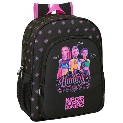 safta K-POP Demon Hunters Schulrucksack für Kinder, Kinderrucksack, anpassbar an Kinderwagen, ideal für Kinder im Schulalter, bequem und vielseitig, Qualität und Widerstandsfähigkeit, 32 x 12 x 38 cm safta K-POP Demon Hunters Schulrucksack für Kinder, Kinderrucksack, anpassbar an Kinderwagen, ideal für Kinder im Schulalter, bequem und vielseitig, Qualität und Widerstandsfähigkeit, 32 x 12 x 38 cm