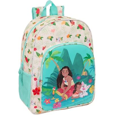 safta Vaiana Schulrucksack für Kinder, Kinderrucksack, anpassbar an den Wagen, ideal für Kinder im Schulalter, bequem und vielseitig, Qualität und Widerstandsfähigkeit, 33 x 14 x 42 cm, Beige/Blau, safta Vaiana Schulrucksack für Kinder, Kinderrucksack, anpassbar an den Wagen, ideal für Kinder im Schulalter, bequem und vielseitig, Qualität und Widerstandsfähigkeit, 33 x 14 x 42 cm, Beige/Blau,