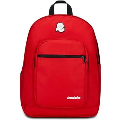 Invicta Jelek Schulrucksack 5 klasse Mädchen Jungen, Rucksack Schule Teenager, Schulranzen mit Laptopfach und Trinflaschenfach, rot Invicta Jelek Schulrucksack 5 klasse Mädchen Jungen, Rucksack Schule Teenager, Schulranzen mit Laptopfach und Trinflaschenfach, rot