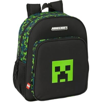 safta Minecraft TNT Schulrucksack für Kinder, anpassbar an Kinderwagen, ideal für Kinder im Schulalter, bequem und vielseitig, Qualität und Widerstandsfähigkeit, 32 x 12 x 38 cm, bunt, M, Casual safta Minecraft TNT Schulrucksack für Kinder, anpassbar an Kinderwagen, ideal für Kinder im Schulalter, bequem und vielseitig, Qualität und Widerstandsfähigkeit, 32 x 12 x 38 cm, bunt, M, Casual