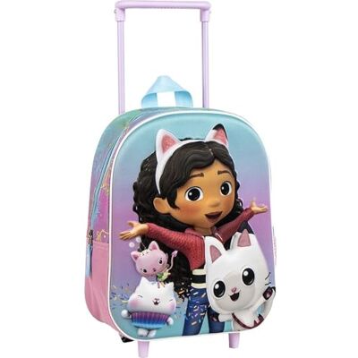 CERDÁ LIFE'S LITTLE MOMENTS Gabby's Dollhouse Kinder-Trolley-Rucksack mit Rollen und farbenfrohem 3D-Design Gabby's erweiterbarer Trolley-Schulrucksack mit großem Fassungsvermögen für Mädchen CERDÁ LIFE'S LITTLE MOMENTS Gabby's Dollhouse Kinder-Trolley-Rucksack mit Rollen und farbenfrohem 3D-Design Gabby's erweiterbarer Trolley-Schulrucksack mit großem Fassungsvermögen für Mädchen