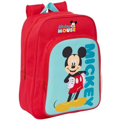 safta MICKEY MOUSE Animierter Schulrucksack für Kinder, Kinderrucksack, anpassbar an Kinderwagen, ideal für Kinder im Schulalter, bequem und vielseitig, Qualität und Widerstandsfähigkeit, 26 x 11 x 34 cm safta MICKEY MOUSE Animierter Schulrucksack für Kinder, Kinderrucksack, anpassbar an Kinderwagen, ideal für Kinder im Schulalter, bequem und vielseitig, Qualität und Widerstandsfähigkeit, 26 x 11 x 34 cm